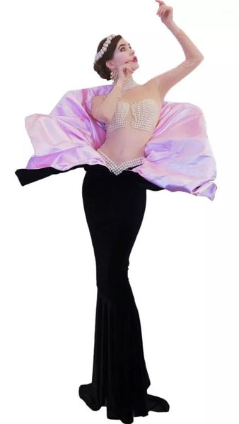 pearl mesh velvet patchwork transparent floor length dress lady evening prom models catwalk long singer dancer dresses casual, Black;gray
pearl mesh velvet patchwork transparent floor length dress lady evening prom models catwalk long singer dancer dresses casual, Black;gray