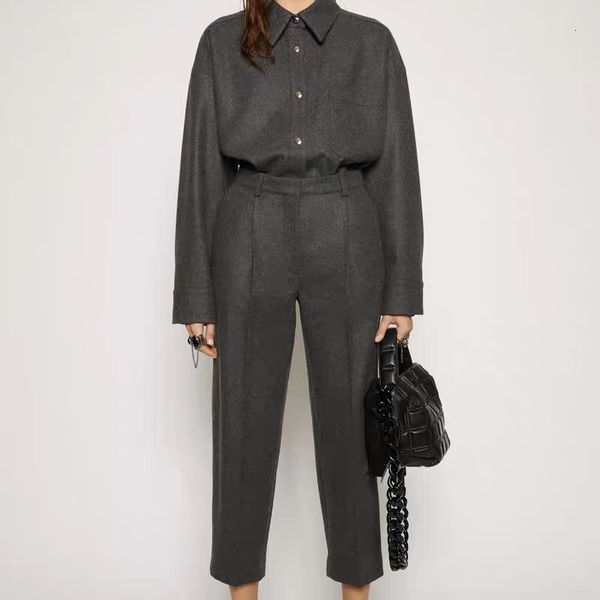 2021 early autumn new high-waist nine-point pants casual suit shirt j7qh, Gray
2021 early autumn new high-waist nine-point pants casual suit shirt j7qh, Gray