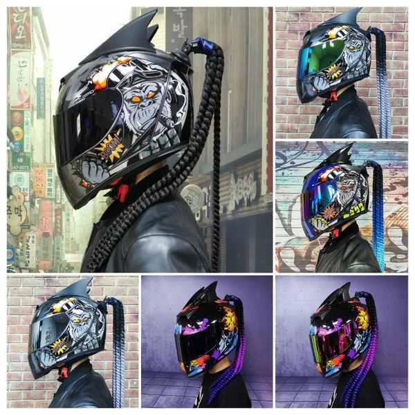 motorcycle helmets full face dreadlocks racing double mirror with removable lining dot approved abs
motorcycle helmets full face dreadlocks racing double mirror with removable lining dot approved abs
