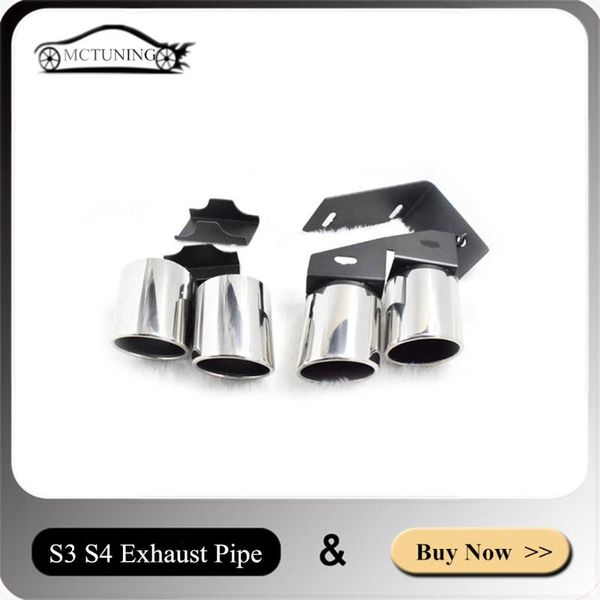 motorcycle exhaust system 1 set car accessories silver pipe for aud-i a3 a4 update s3 s4 styling stainless steel nozzles tailpipe muffler ti
motorcycle exhaust system 1 set car accessories silver pipe for aud-i a3 a4 update s3 s4 styling stainless steel nozzles tailpipe muffler ti