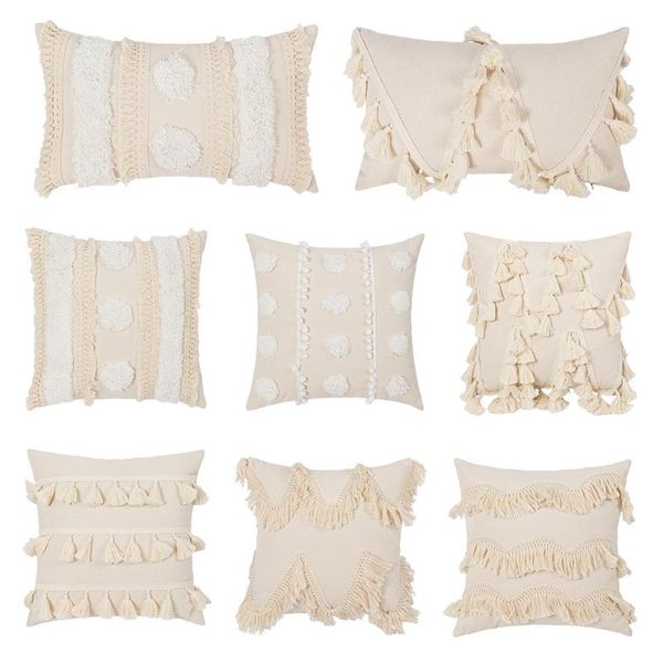 pillow case nordic moroccan tufted throw with tassel bohemian cushion cover
pillow case nordic moroccan tufted throw with tassel bohemian cushion cover