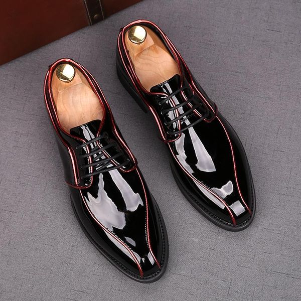 dress shoes wedding for men unique color stitching designe flat man party formal prom business zapatos hombre, Black
dress shoes wedding for men unique color stitching designe flat man party formal prom business zapatos hombre, Black