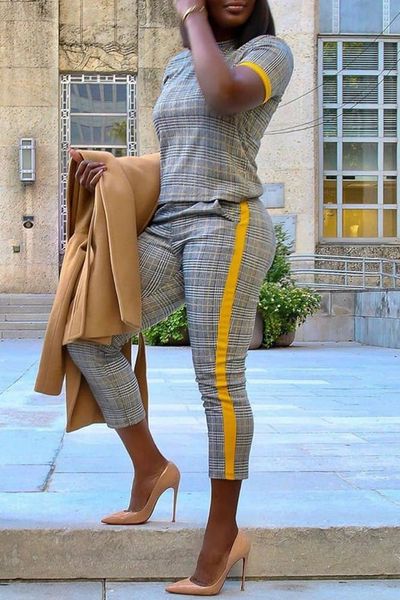 women's tracksuits ueteey two-piece elegant plaid print o-neck pants set ls8031, Gray
women's tracksuits ueteey two-piece elegant plaid print o-neck pants set ls8031, Gray