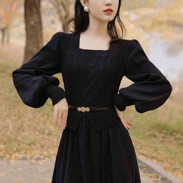 casual dresses vintage elegant evening party midi women puff sleeve france retro solid warm korean style autumn winter 4ork, Black;gray
casual dresses vintage elegant evening party midi women puff sleeve france retro solid warm korean style autumn winter 4ork, Black;gray