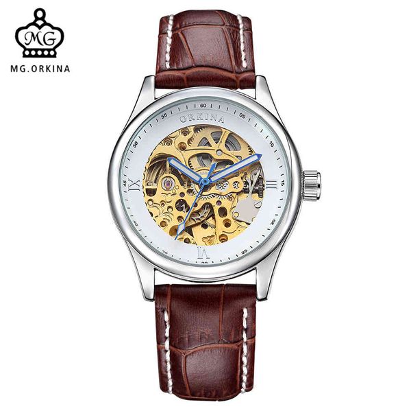 mg orkina leather band skeleton watches gentlemen brand luxury car mechanical men's erkek kol saati, Slivery;brown
mg orkina leather band skeleton watches gentlemen brand luxury car mechanical men's erkek kol saati, Slivery;brown