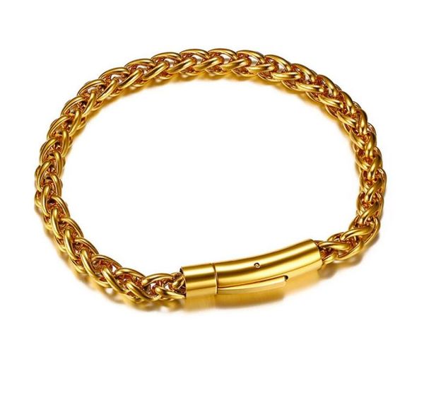 link, chain gold stainless steel braided link bracelet for mens women jewery 6mm 8.66 inches, Black
link, chain gold stainless steel braided link bracelet for mens women jewery 6mm 8.66 inches, Black