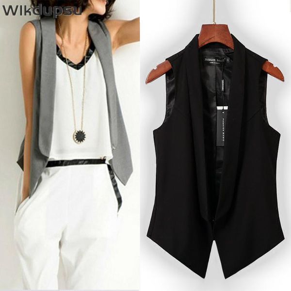 women's vest spring summer waistcoat solid color ladies fashion cardigan outwear korean style sleeveless jacket vests female, Black;white
women's vest spring summer waistcoat solid color ladies fashion cardigan outwear korean style sleeveless jacket vests female, Black;white