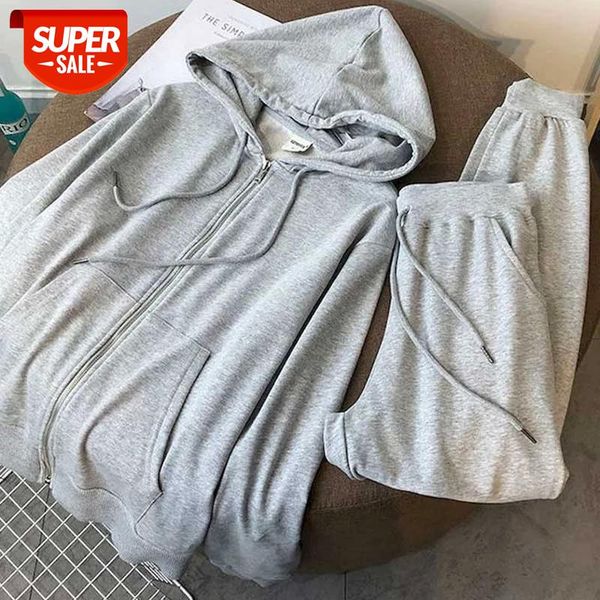 spring and autumn new suit zipper hooded sweater women's suit korean loose harem pants sports and leisure two-piece thin section #t86i, White
spring and autumn new suit zipper hooded sweater women's suit korean loose harem pants sports and leisure two-piece thin section #t86i, White