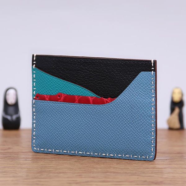 card holders handmade mini purse women men's short wallet holder purses crocodile skin ultrathin small change genuine leather wallets, Brown;gray
card holders handmade mini purse women men's short wallet holder purses crocodile skin ultrathin small change genuine leather wallets, Brown;gray
