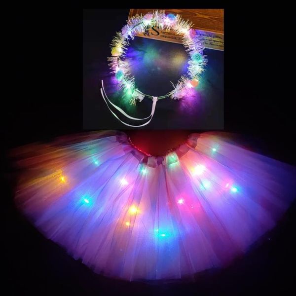 year childrens led luminous tutu women skirts princess party tutus tulle child headband orang, Blue
year childrens led luminous tutu women skirts princess party tutus tulle child headband orang, Blue