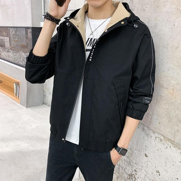 jacket 2021 men's spring fashion tooling hooded black coat tidal current streetwear leisure recommend jackets, Black;brown
jacket 2021 men's spring fashion tooling hooded black coat tidal current streetwear leisure recommend jackets, Black;brown