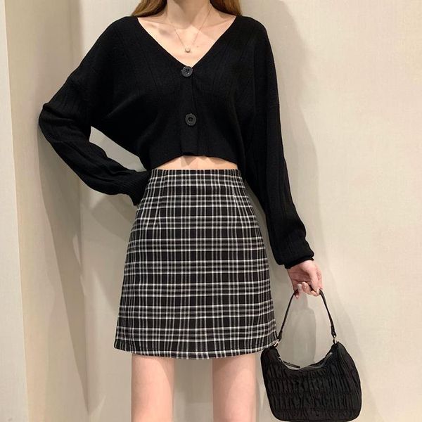 skirts mini women plaid slim high waist vintage all-match autumn fashion elegant korean style temperament y2k skirt, Black
skirts mini women plaid slim high waist vintage all-match autumn fashion elegant korean style temperament y2k skirt, Black