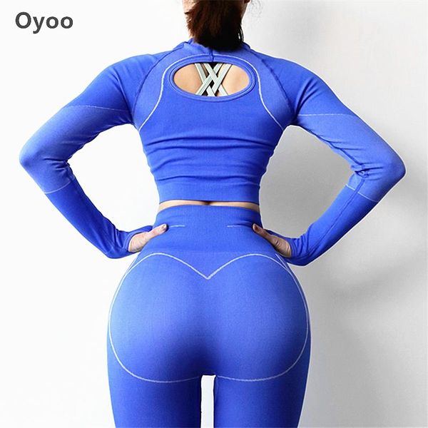 yoga outfits oyoo long sleeve 2 piece set blue sport suit women geometric compression active wear open back gym outfit workout clothes, White;red
yoga outfits oyoo long sleeve 2 piece set blue sport suit women geometric compression active wear open back gym outfit workout clothes, White;red