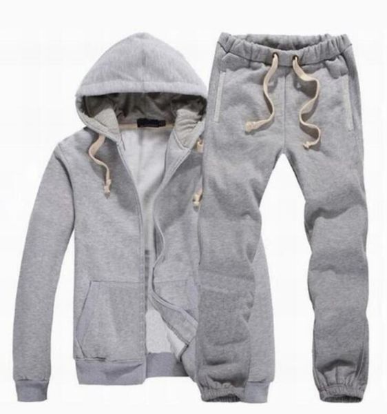 Image of New Men polo Tracksuit Winter Hood Jacket Pants Sweatshirts 2 Piece Set Hoodies Sporting Suit Sports Coat Sportswear 23ss Fashion movement