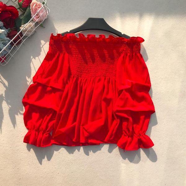 spring autumn women's blouse korean style solid color long-sleeved ruffled chiffon shirt new loose collar blouse ll889, White
spring autumn women's blouse korean style solid color long-sleeved ruffled chiffon shirt new loose collar blouse ll889, White