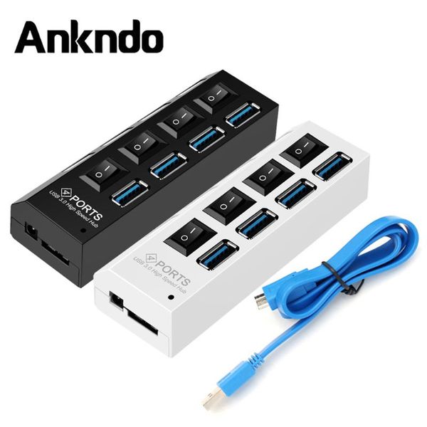 hubs ankndo usb hub 3.0 multi hab splitter high speed 4 ports expander adapter for printer headphone pc computer accessories
hubs ankndo usb hub 3.0 multi hab splitter high speed 4 ports expander adapter for printer headphone pc computer accessories