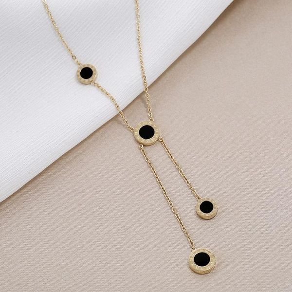 titanium steel roman numerals tassels circle round shell gold silver color pendant necklaces for women jewelry, Golden;silver
titanium steel roman numerals tassels circle round shell gold silver color pendant necklaces for women jewelry, Golden;silver