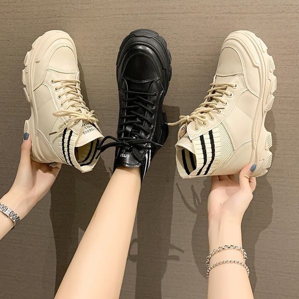 2021 martin lace up round head flying woven elastic thick bottom fashion autumn women's sho leather boots, Black
2021 martin lace up round head flying woven elastic thick bottom fashion autumn women's sho leather boots, Black