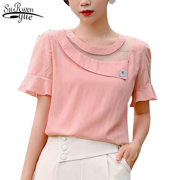 woman chiffon blouse short sleeve 2021 summer new elegant fashion hollow out solid woman's shirts ruffle sleeve 9712, White
woman chiffon blouse short sleeve 2021 summer new elegant fashion hollow out solid woman's shirts ruffle sleeve 9712, White