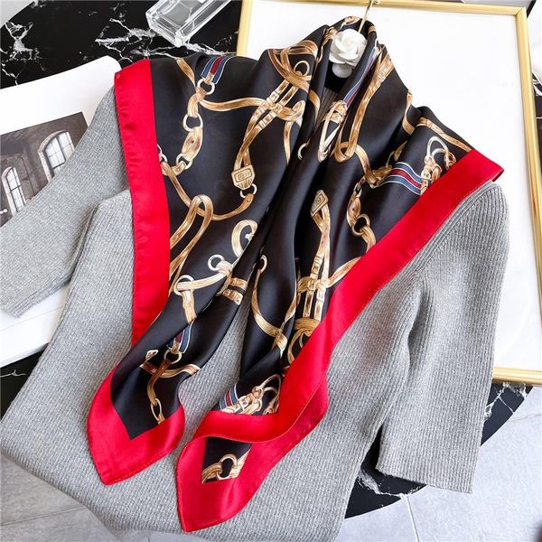 scarves 2021 design print women silk scarf square neck hairband shawl wrap lady handkerchief bandana spring summer, Blue;gray
scarves 2021 design print women silk scarf square neck hairband shawl wrap lady handkerchief bandana spring summer, Blue;gray