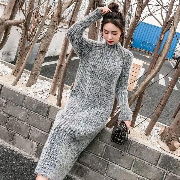 casual dresses 2021 women autumn winter warm loose long knitted lady oversize turtleneck bodycon solid maxi sweater vestidos a55, Black;gray
casual dresses 2021 women autumn winter warm loose long knitted lady oversize turtleneck bodycon solid maxi sweater vestidos a55, Black;gray