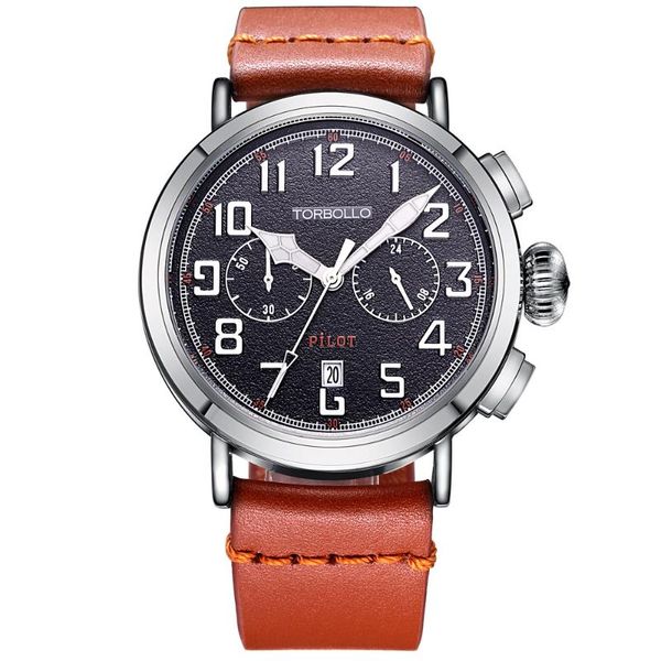 wristwatches genuine leather strap men watch sport style brown band chronograph quartz movt, Slivery;brown
wristwatches genuine leather strap men watch sport style brown band chronograph quartz movt, Slivery;brown