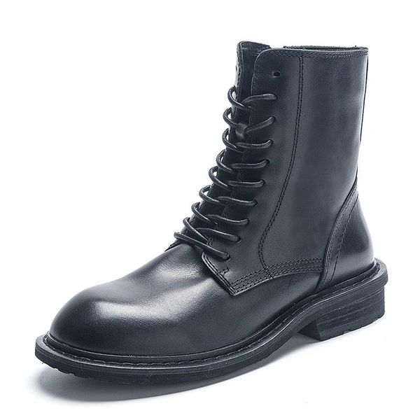 boots black genuine leather mid-calf autumn winter round toe shoes woman motorcycle platform botas combat for women
boots black genuine leather mid-calf autumn winter round toe shoes woman motorcycle platform botas combat for women