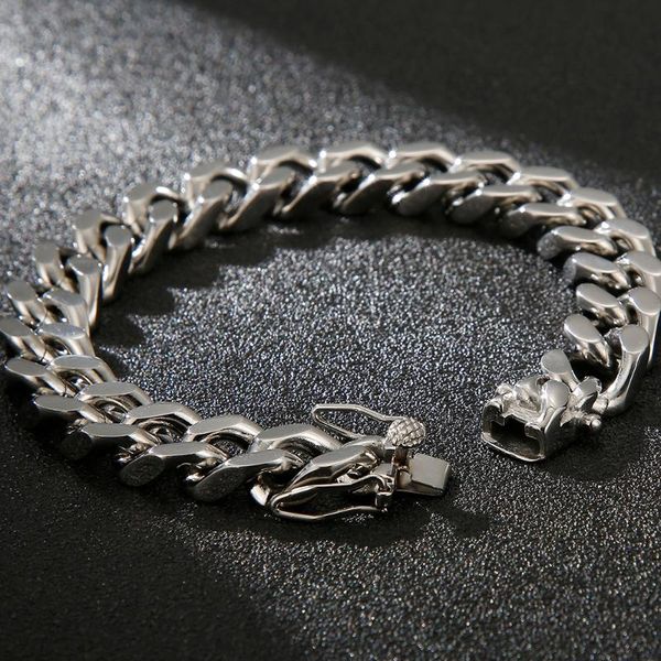 link, chain 12mm high polished stainless steel cuban bracelets for men 8.66" nickel-hypoallergenic jewelry gifts husband him, Black
link, chain 12mm high polished stainless steel cuban bracelets for men 8.66" nickel-hypoallergenic jewelry gifts husband him, Black