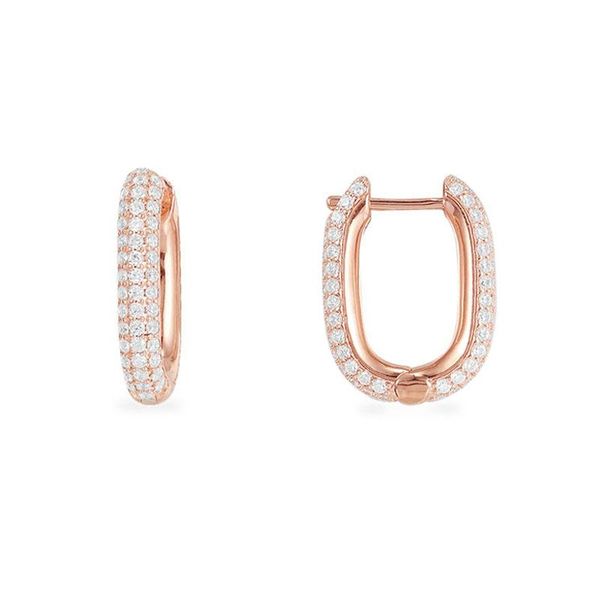hoop & huggie rose gold color solid 925 sterling silver pink rectangle earrings pave zirconia women fashion rock september jewelry, Golden;silver
hoop & huggie rose gold color solid 925 sterling silver pink rectangle earrings pave zirconia women fashion rock september jewelry, Golden;silver