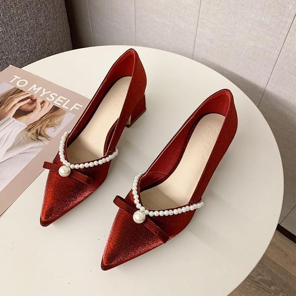2021 women's shoes fashion new pointed toe square heel pearl decoration elegant lady daily wear shallow slip on ladies shoes, Black
2021 women's shoes fashion new pointed toe square heel pearl decoration elegant lady daily wear shallow slip on ladies shoes, Black