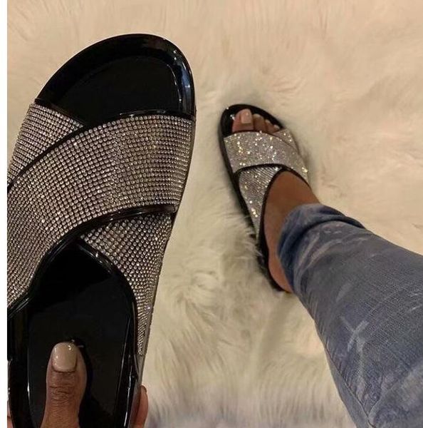 slippers flat diamond summer women's sandals outdoor rhinestones black gold plus size 35-43
slippers flat diamond summer women's sandals outdoor rhinestones black gold plus size 35-43