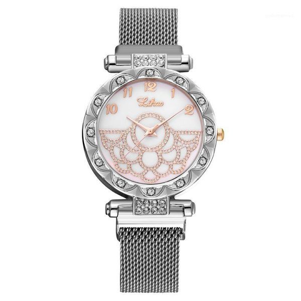 wristwatches female quartz watch fashion silver magnet wristwatch stainless steel digital ladies wrist diamond watches for women, Slivery;brown
wristwatches female quartz watch fashion silver magnet wristwatch stainless steel digital ladies wrist diamond watches for women, Slivery;brown
