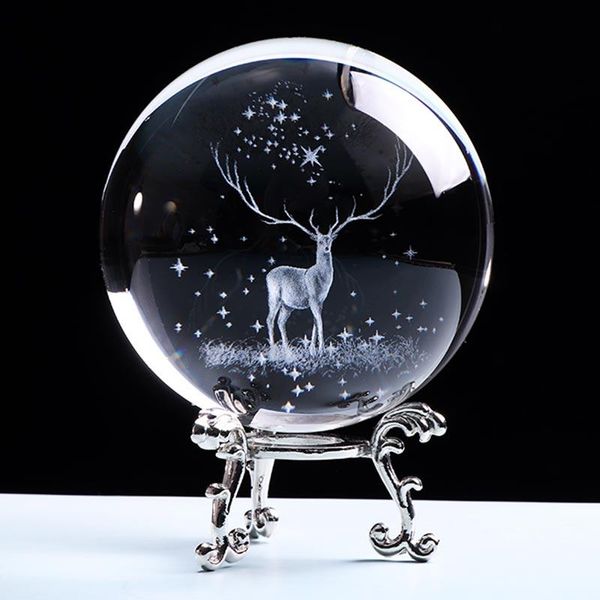 3d wapiti ball laser engraved glass globe crystal ornament miniature reindeer home decor christmas decoration accessories sphere
3d wapiti ball laser engraved glass globe crystal ornament miniature reindeer home decor christmas decoration accessories sphere