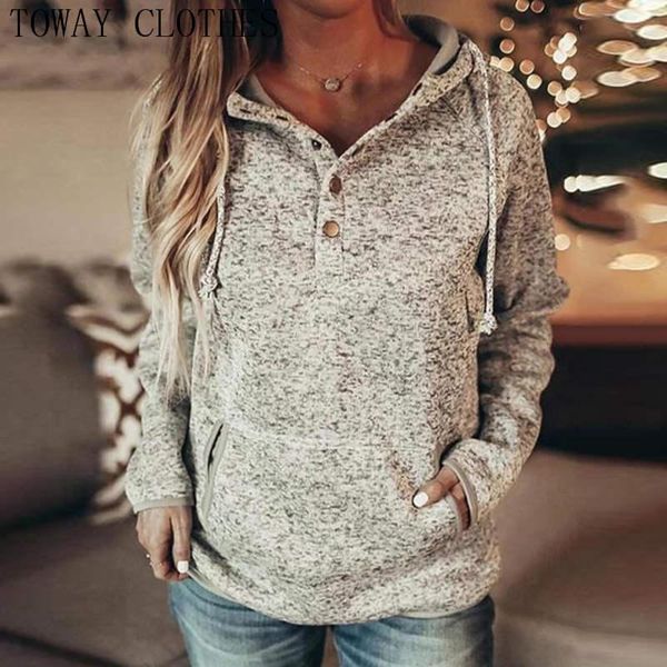 women's hoodies & sweatshirts long sleeve pocket design buttoned solid christmas casual hoodie autumn spring fashion hooded, Black
women's hoodies & sweatshirts long sleeve pocket design buttoned solid christmas casual hoodie autumn spring fashion hooded, Black