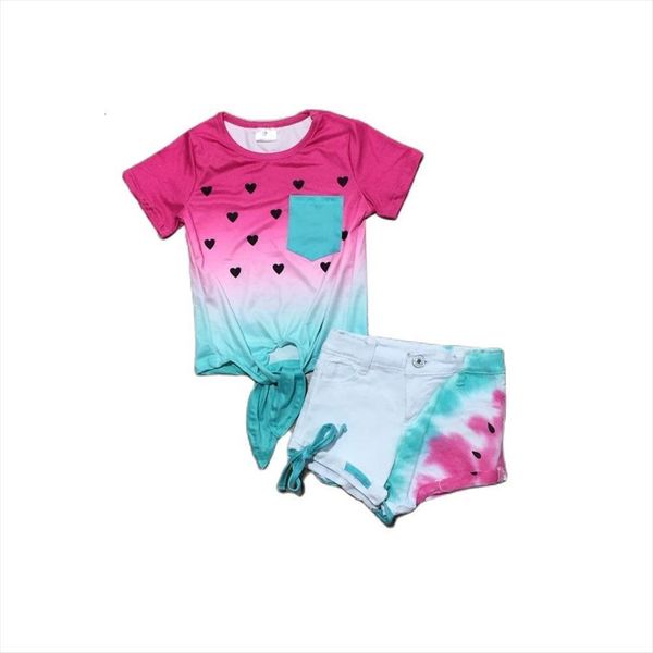 summer baby girls short sleeve clothes ruffles boutique tie dye knot watermelon jeans shorts set outfits, White
summer baby girls short sleeve clothes ruffles boutique tie dye knot watermelon jeans shorts set outfits, White