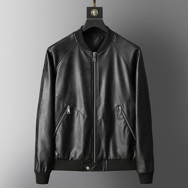 men's fur & faux thoshine brand spring autumn winter men leather jackets motorcycle biker male pu coats outerwear pockets plus size 8xl, Black
men's fur & faux thoshine brand spring autumn winter men leather jackets motorcycle biker male pu coats outerwear pockets plus size 8xl, Black