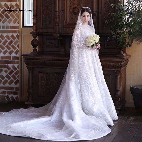 2021 new luxury sequined lace muslim wedding es with veil court train gelinlik modeller a line bridal gown in dubai amanda novias y04g, White
2021 new luxury sequined lace muslim wedding es with veil court train gelinlik modeller a line bridal gown in dubai amanda novias y04g, White