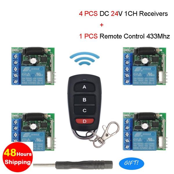 smart home control 433mhz universal rf wireless remote switch dc 24v 1ch relay receiver module 1transitter 4receiver car light lamp led diy
smart home control 433mhz universal rf wireless remote switch dc 24v 1ch relay receiver module 1transitter 4receiver car light lamp led diy