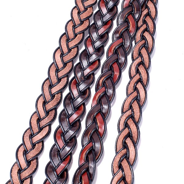 18mm braided leather cords for jewelry making supplies flat brown cowhide genuine leather cords diy bracelet necklace 2 meters, Bronze;silver
18mm braided leather cords for jewelry making supplies flat brown cowhide genuine leather cords diy bracelet necklace 2 meters, Bronze;silver