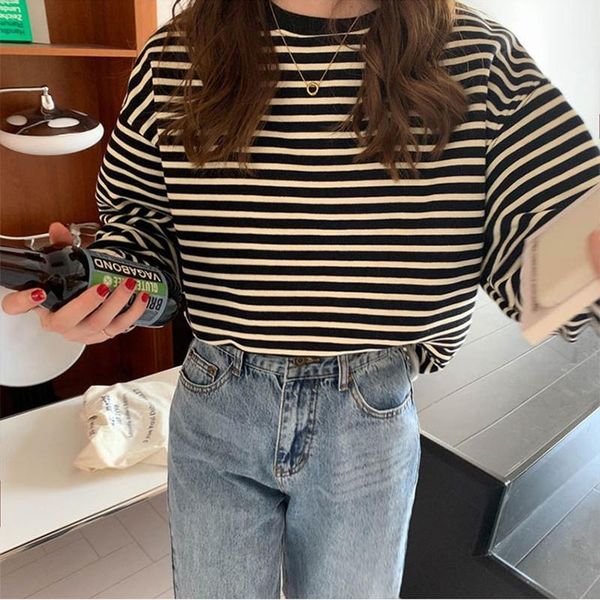 women's hoodies & sweatshirts 2 colors 2021 autumn korean style o neck stripe long-sleeve pullovers loose thick warm sweatshirt womens, Black
women's hoodies & sweatshirts 2 colors 2021 autumn korean style o neck stripe long-sleeve pullovers loose thick warm sweatshirt womens, Black