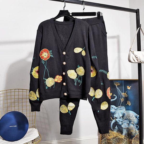 women's tracksuits autumn two piece set women sweater fashion long sleeve knitwear+little feet knitted pants suits spring, Gray
women's tracksuits autumn two piece set women sweater fashion long sleeve knitwear+little feet knitted pants suits spring, Gray