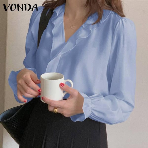 women's blouses & shirts women pleated solid blouse vonda 2021 casual party ruffled summer v neck lace long sleeve bohemian blusas, White
women's blouses & shirts women pleated solid blouse vonda 2021 casual party ruffled summer v neck lace long sleeve bohemian blusas, White