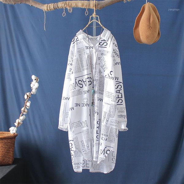 women's blouses & shirts 2021 spring full length sleeve shirt office lady sun proof meduim letters print collar single breasted cotton, White
women's blouses & shirts 2021 spring full length sleeve shirt office lady sun proof meduim letters print collar single breasted cotton, White