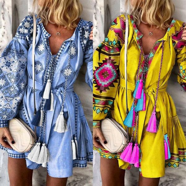 casual dresses women boho floral print mini swing dress v neck ruffle summer beach holiday autumn ball gown, Black;gray
casual dresses women boho floral print mini swing dress v neck ruffle summer beach holiday autumn ball gown, Black;gray