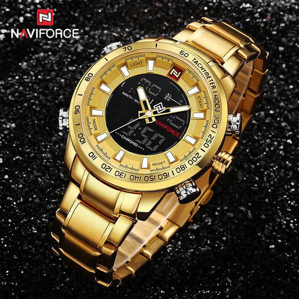 naviforce men clock gold watch mens digital led sport wristwatch men's quartz dual display waterproof watches relogio masculino 210728, Slivery;brown
naviforce men clock gold watch mens digital led sport wristwatch men's quartz dual display waterproof watches relogio masculino 210728, Slivery;brown