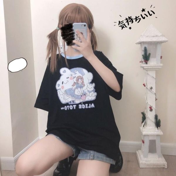 women's t-shirt anime shirt mall goth cyber y2k clothes cute kawai korean style clothing women plus size, White
women's t-shirt anime shirt mall goth cyber y2k clothes cute kawai korean style clothing women plus size, White