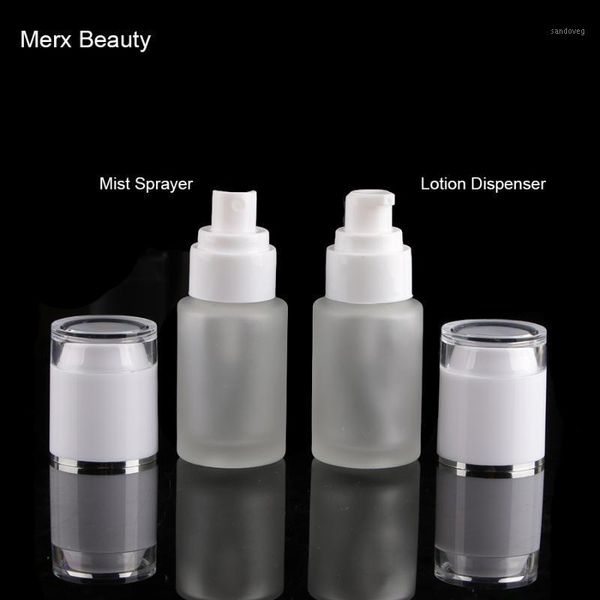 storage bottles & jars 30ml frosted clear glass lotion cosmetic pump bottle white lid-9pcs/lotmerx beauty brand packaging
storage bottles & jars 30ml frosted clear glass lotion cosmetic pump bottle white lid-9pcs/lotmerx beauty brand packaging