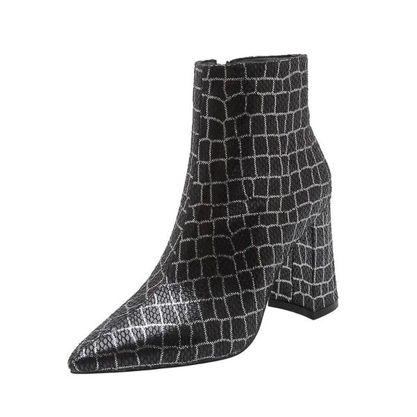 boots pointed toe fashion short slim autumn and winter thick heel high heels zipper female british, Black
boots pointed toe fashion short slim autumn and winter thick heel high heels zipper female british, Black