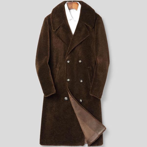 men's leather & faux real fur coat winter jacket men sheep shearling 100% wool clothes 2021 vintage suede plus size lsy1076, Black
men's leather & faux real fur coat winter jacket men sheep shearling 100% wool clothes 2021 vintage suede plus size lsy1076, Black