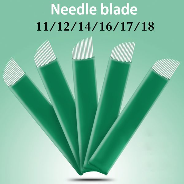 100pcs 11 12 14 16 17 18 flex blades 0.20mm green microblading needles for tattoo lamina tebori permanent makeup agulhas needles
100pcs 11 12 14 16 17 18 flex blades 0.20mm green microblading needles for tattoo lamina tebori permanent makeup agulhas needles